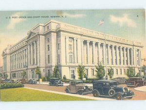 Linen POST OFFICE SCENE Newark New Jersey NJ AF0916