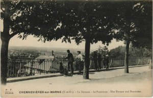 CPA CHENNEVIERES sur MARNE - La terrasse - le panorama (145718)