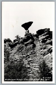 Postcard RPPC c1940s Chiricahua National Monument AZ Mushroom Rock