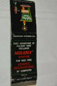 Holiday Inn Holidex Tampa West 20 Strike Matchbook Cover
