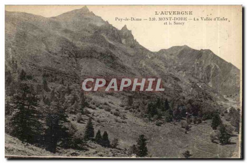 Le Mont Dore Old Postcard The valley d & # 39enfer and sancy