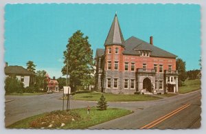 Postcard Derby Line Vermont VT Opera House Street 1950s Chrome View