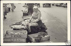 Scandinavian Fish Market Woman Seller Costumes 30s RPPC