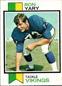 1973 Topps Football Card Ron Yary Minnesota Vikings sk2617