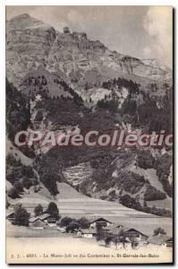 Old Postcard Mont Joli Seen From Contamines St Gervais Les Bains