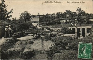 CPA HUELGOAT Pont rustique sur le Pao (143658)