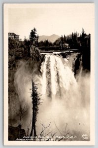 Snoqualmie Falls Looser To Left WA Washington RPPC Postcard A31