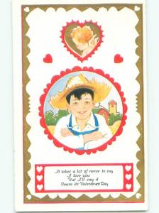 Divided-Back VALENTINE DAY SCENE Great Postcard W7877