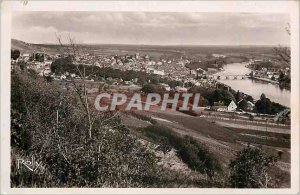 Modern Postcard Joigny (Yonne) Generale view from the Cote St Jacques