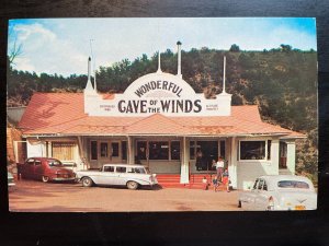 Vintage Postcard 1950's Cave of the Winds Entrance, Manitou Springs, Colorado CO