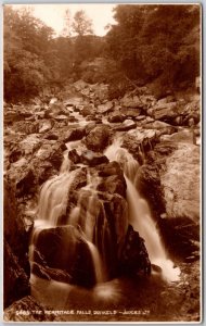 Hermitage Falls Dunkeld Judges National Forest Scotland Real Photo Rppc Postcard