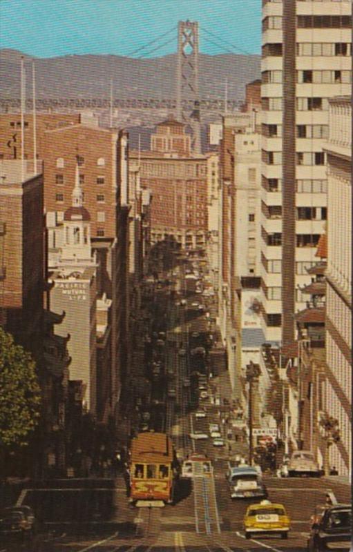 California San Francisco Cable Car On California Street