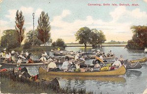 Belle Isle Canoe Detroit Michigan, USA 1910 