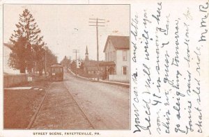 Fayetteville Pennsylvania Street Scene Vintage Postcard AA51129