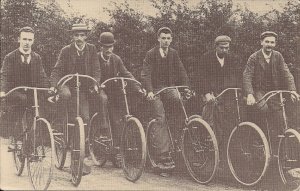 Bicycle, Wales, Merioneth Co. Meironnydd, UK, Men on Old Bikes, REPRO Old Photo