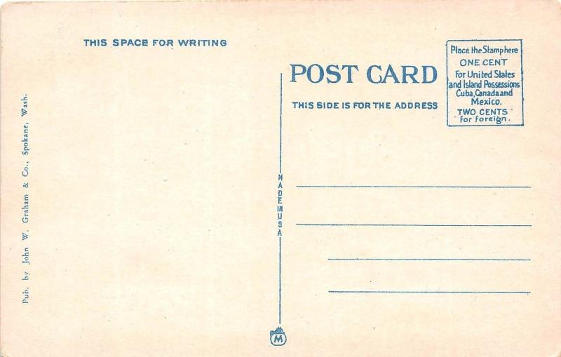 C19/ Spokane Washington WA Postcard c1910 Down River Municipal Golf Course Club