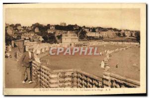 Old Postcard St Quay Portrieux Casino and the Beach