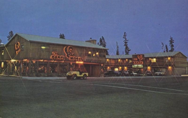The Ranch Motel Restaurant West Yellowstone Montana MT Vintage Postcard D23