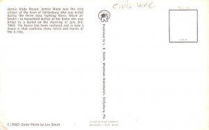 Jennie Wade House Civil War Postcard