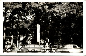 RPPC  Coahoma County Court House Clarksdale MS Street View Cars UNP Postcard P8