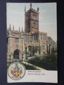 West Midlands WOLVERHAMPTON Parish Church S.W. Old Postcard