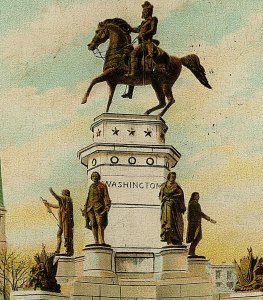 1909 Richmond VA George Washington Monument Headquarters MISTAKE RARE Postcard 