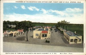 Colorado Springs Colorado CO Mountain View Cottage Camp Vintage Postcard