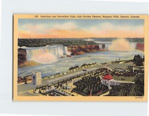 M-169835 American & Horseshoe Falls Oak Garden Theatre Niagara Falls Canada