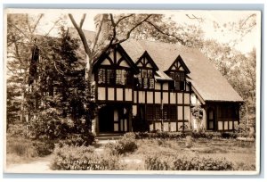 1932 Shakespeare House Wellesley Massachusetts MA Vintage RPPC Photo Postcard 