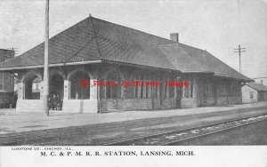 MI, Lansing, Michigan, M C & P M Railroad Station, Exterior View, Luxatone Pub