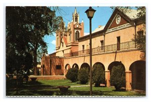 Old Town Plaza Albuquerque New Mexico Postcard San Felipe De Neri Church