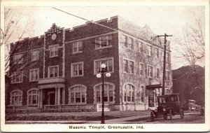 Postcard Masonic Temple in Greencastle, Indiana~720