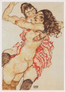 Art Postcard - Artist Egon Schiele, Two Women Embracing  RR18392