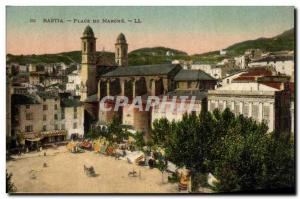 Old Postcard Bastia On the Beach