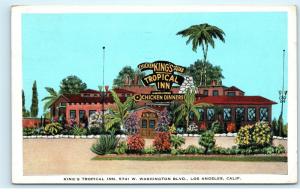 King's Tropical Inn 5741 W. Washington Blvd Los Angeles CA Vintage Postcard D79