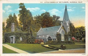 Glendale California 1929 Postcard Little Church Of The Flowers