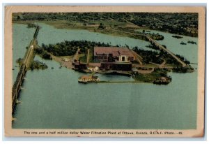1936 Water Filtration Plant Ottawa Ontario Canada Vintage Posted Postcard