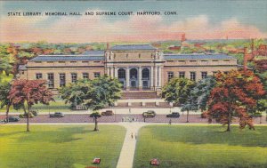 Connecticut Hartford State Library Memorial Hall and Supreme Court