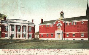 Vintage Postcard 1910 Elizabeth Cary Agassiz House Radcliffe Gymnasium Cambridge