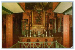 c1960 Oriental Gods Joss House Las Vegas Nevada NV Vintage Antique Postcard