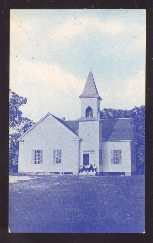 CEDAR BAYOU LOUISIANA CHURCH BUILDING ANTIQUE VINTAGE POSTCARD LA