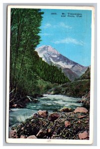 Vintage 1920s Postcard Mount Timpanogo near Provo, Utah