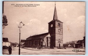 Granges-sur-VOLOGNE (Vosages) L'Eglise et les deux Monuments FRANCE Postcard