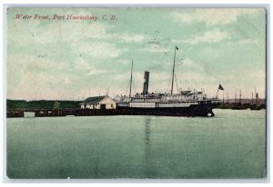 1907 Water Front Port Hawkesbury Cape Breton Island Canada Posted Postcard