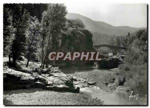 Modern Postcard Florac Lozere The Bridge Bar and fees of rock