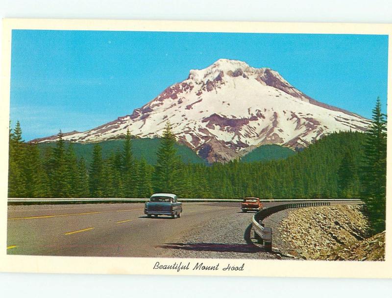 Postcards Mt Hood 1950s cars Oregon # 751A
