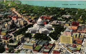 MADISON WISCONSIN AERIAL VIEW
