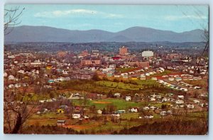 Charlottesville Virginia VA Postcard Air-View City Skyline Drive Mountain 1960