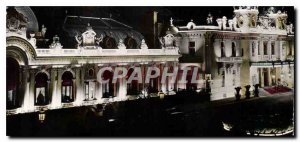 Modern Postcard Monte Carlo Casino Night Illuminates