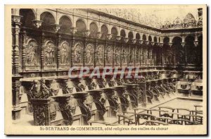 Old Postcard St Bertrand de Comminges religious dimension of the choir stalls